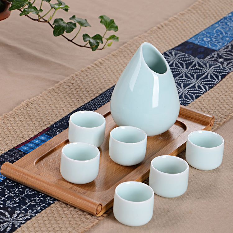 Ceramic Carafe and Glass Set: Artisan's Pour