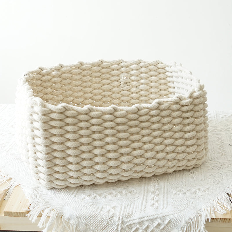 Handcrafted Haven Cotton Rope Storage Basket