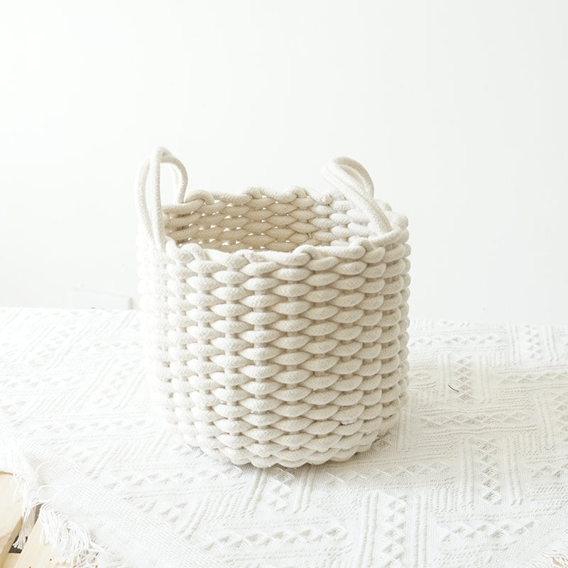 Handcrafted Haven Cotton Rope Storage Basket