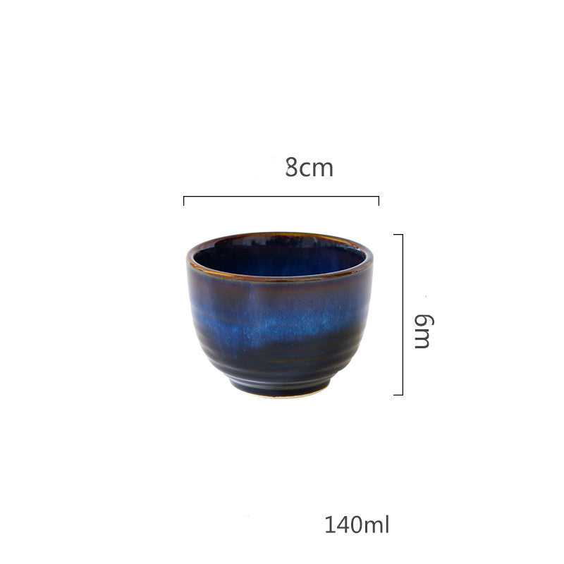 Azure Elegance: Ceramic Irregular Blue Dinner Set