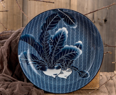 ZenScape: Japanese Blue & White Porcelain Dinner Plates