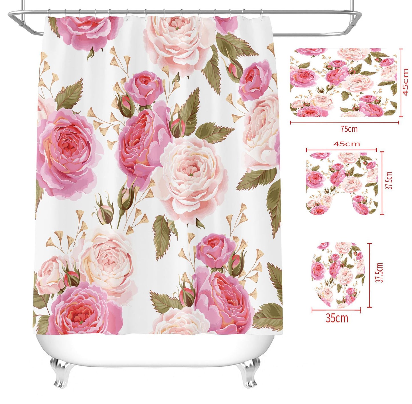 Blooming Bath: Floral Shower Curtain