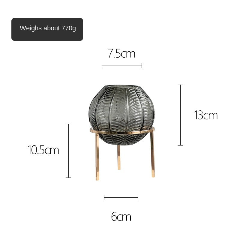 Radiant Round Glass Vase Stand