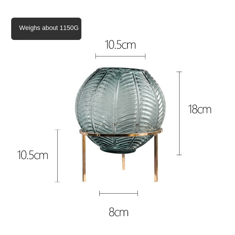 Radiant Round Glass Vase Stand