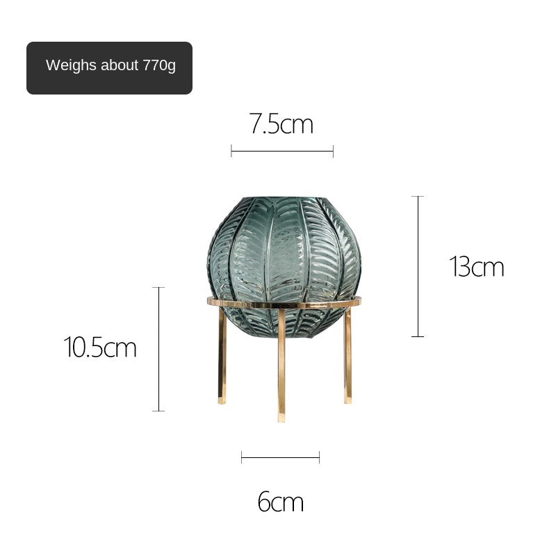 Radiant Round Glass Vase Stand