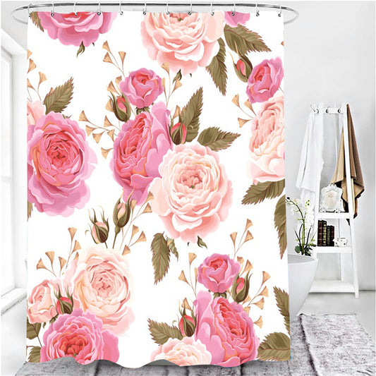 Blooming Bath: Floral Shower Curtain