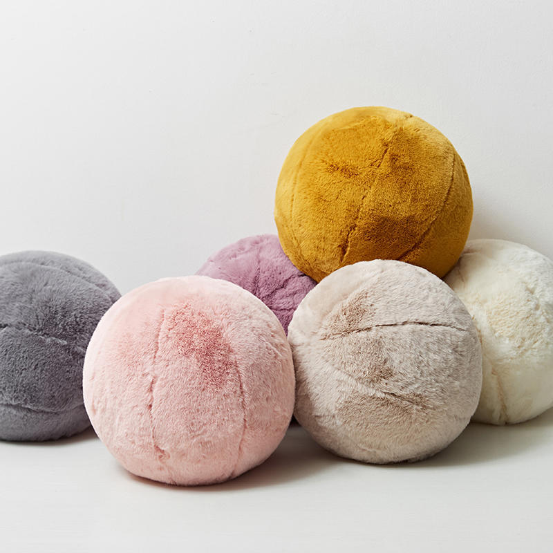 Rainbow Puff: Colourful Soft Ball Shaped Cushions