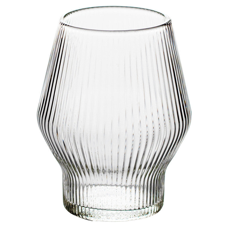 Artisanal Ripple: Textured Glass Tumbler