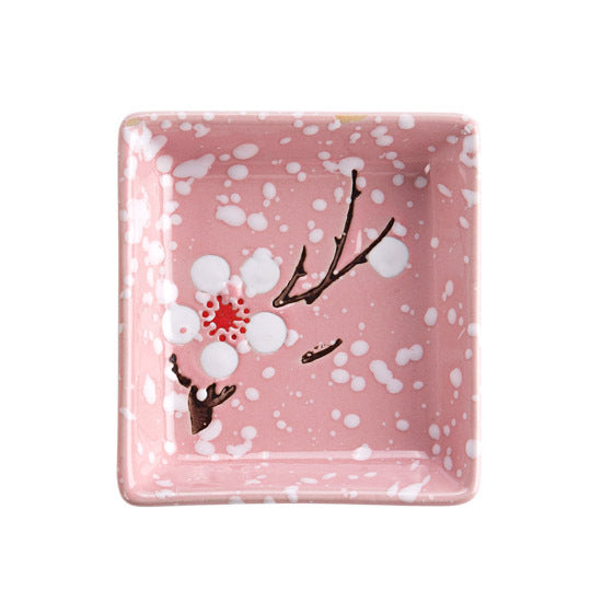 Blossom Bites: Cute Cherry Blossom Ceramic Sauce Dishes