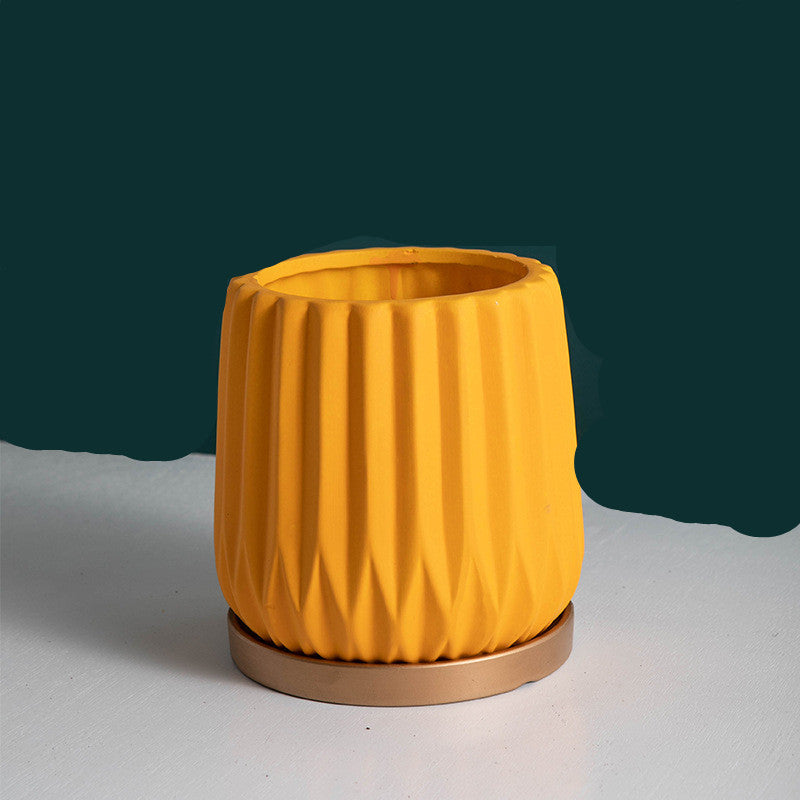 Serene Scape: Matte Coloured Ceramic Flower Pot