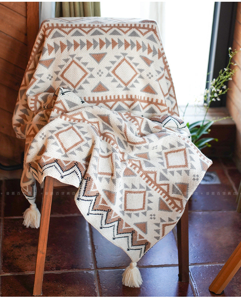 Coloured Patterned Throw