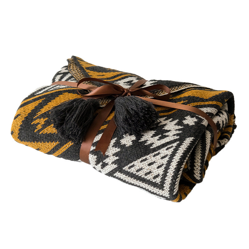 Coloured Patterned Throw