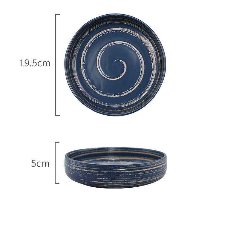 Golden Swirl: Ceramic Dinnerware