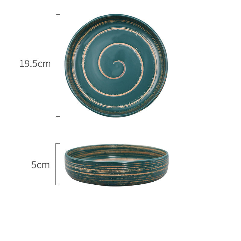 Golden Swirl: Ceramic Dinnerware