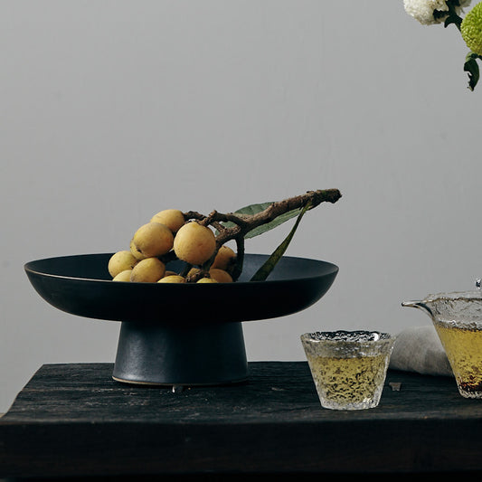 Japanese Zen Stoneware Fruit Plate