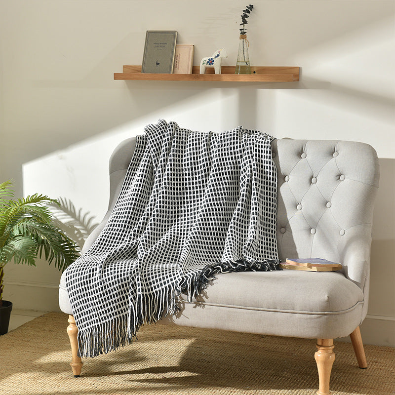 Waffle Knit Cozy Throw