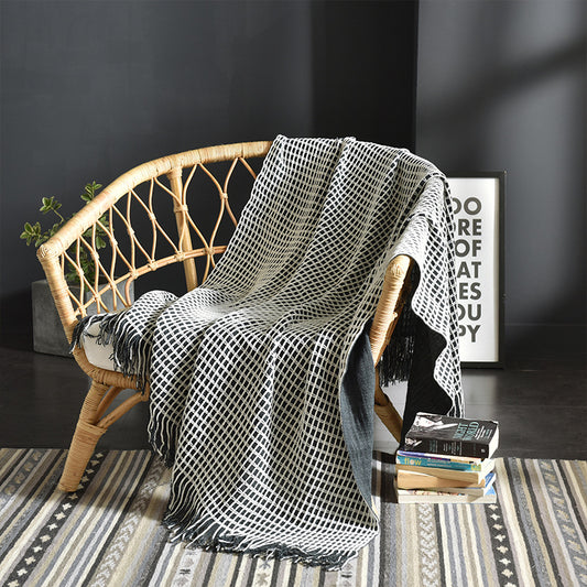 Waffle Knit Cozy Throw