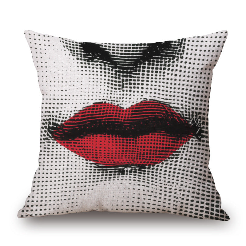 Art Deco Women's Face Cushion Cover