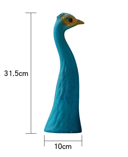 Avian Elegance: Quirky Peacock Vase