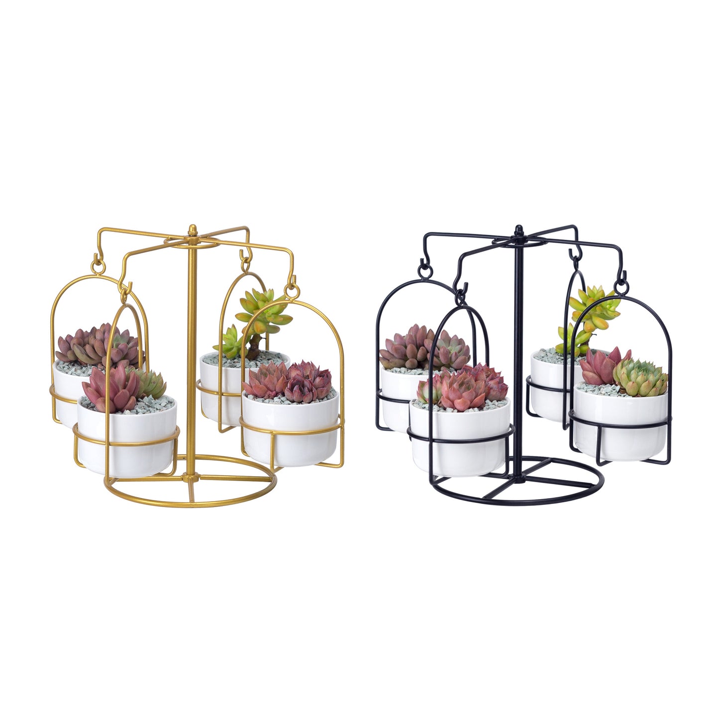 Sky Bloom: Hanging Plant Pot with Stand