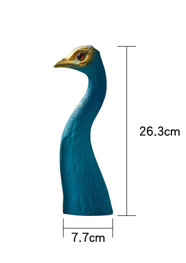 Avian Elegance: Quirky Peacock Vase