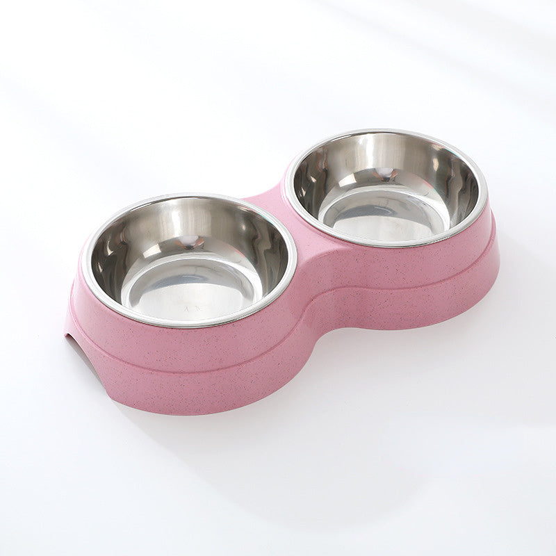 Coloured Double Pet Food Bowl