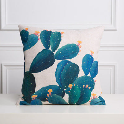 Tropical Verde Embrace Hand-Painted Pillowcase