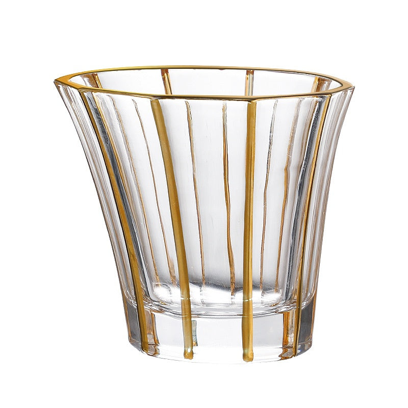 Golden Trim Whiskey Glass