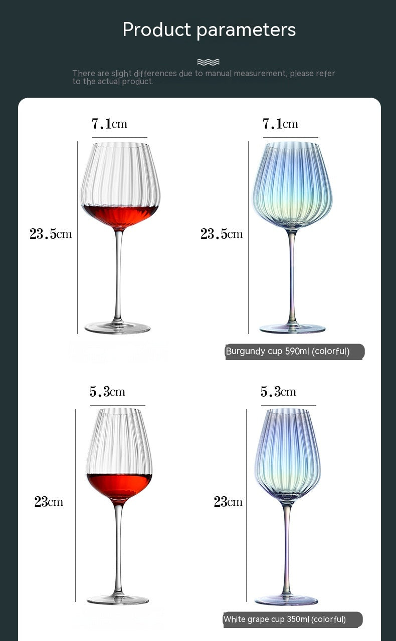 Rainbow Burgundy Crystal Red Wine Glass