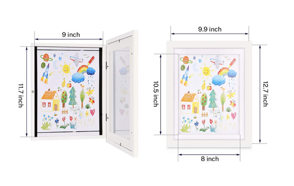 Magnetic Marvels: Children's Flip Wooden Photo Frame