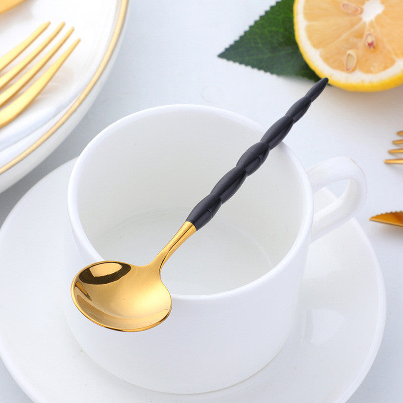 Gilded Rainbow: Gold-Coloured Stainless Steel Cutlery