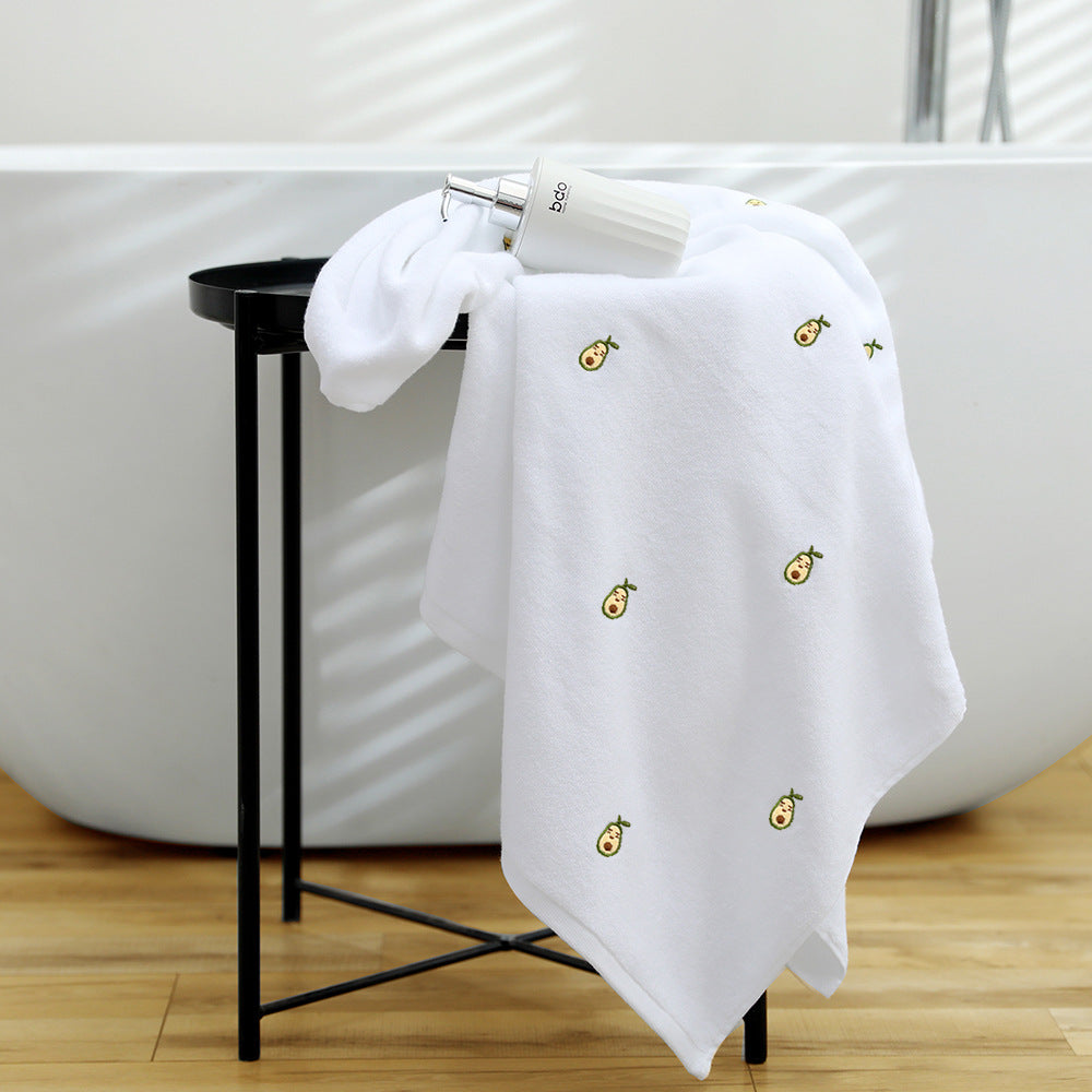 Avocado Lux: Embroidered Bath Towel