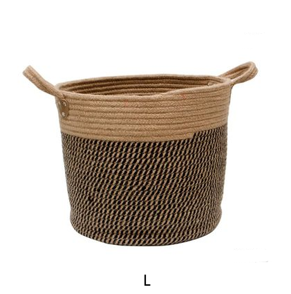 Hemp Haven: Cotton Linen Storage Laundry Basket