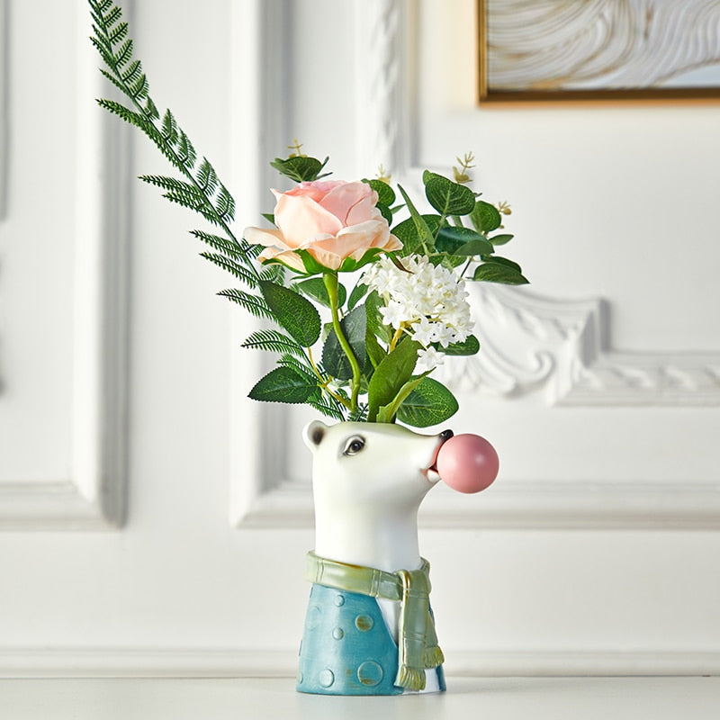 Playful Animal Vase