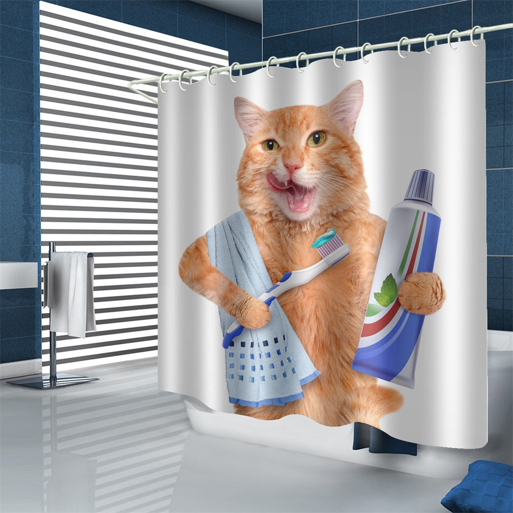 Purrfectly Hilarious Cat Shower Curtains