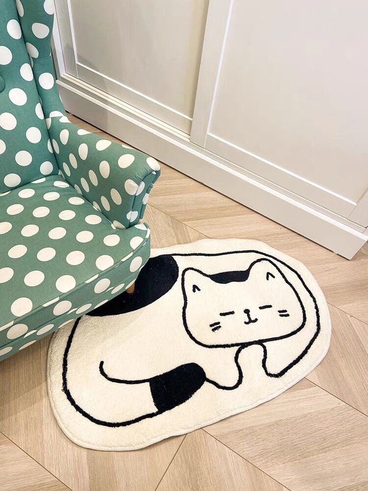 Purrfect Paws: Cute Cat Bathroom Mat