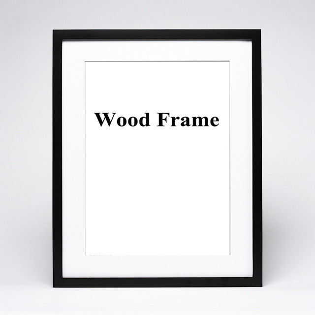 Natural wood photo frame