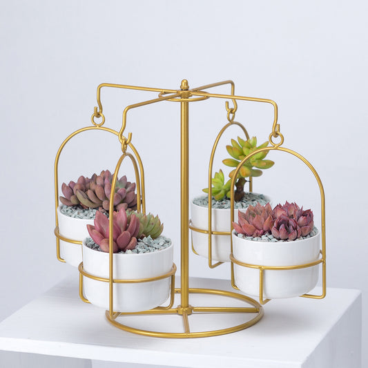 Sky Bloom: Hanging Plant Pot with Stand