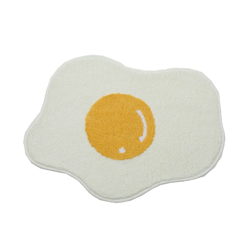 Sunny Side Up: Fried Egg Shaped Bath Mat