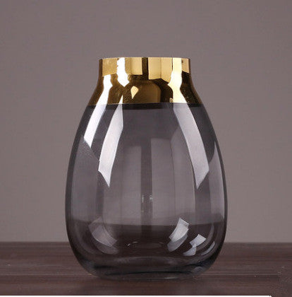 Smoky Haze Glass Vase