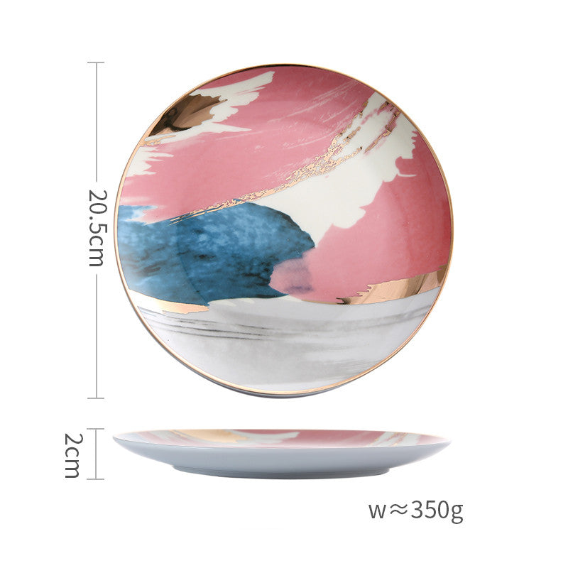 Brush stroke Spectrum: Colourful Dinnerware Set