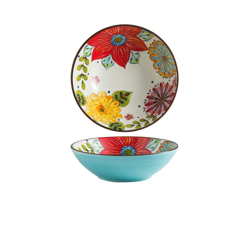 Blossom Bounty: Vibrant Floral Ceramic Tableware