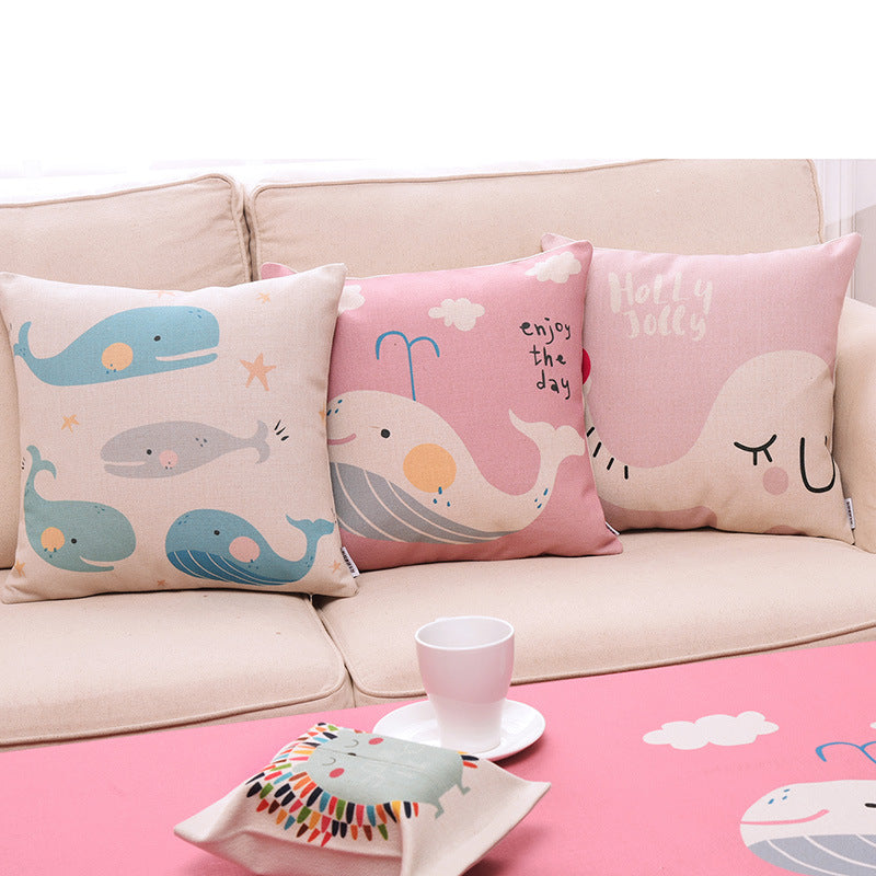 Whimsy Haven: Cute Cartoon Cushion Cases for Children's Room