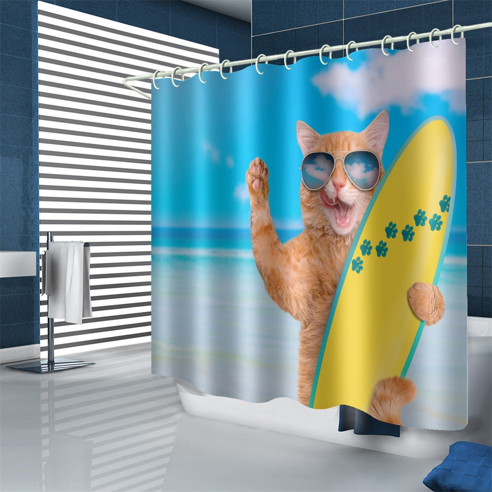 Purrfectly Hilarious Cat Shower Curtains