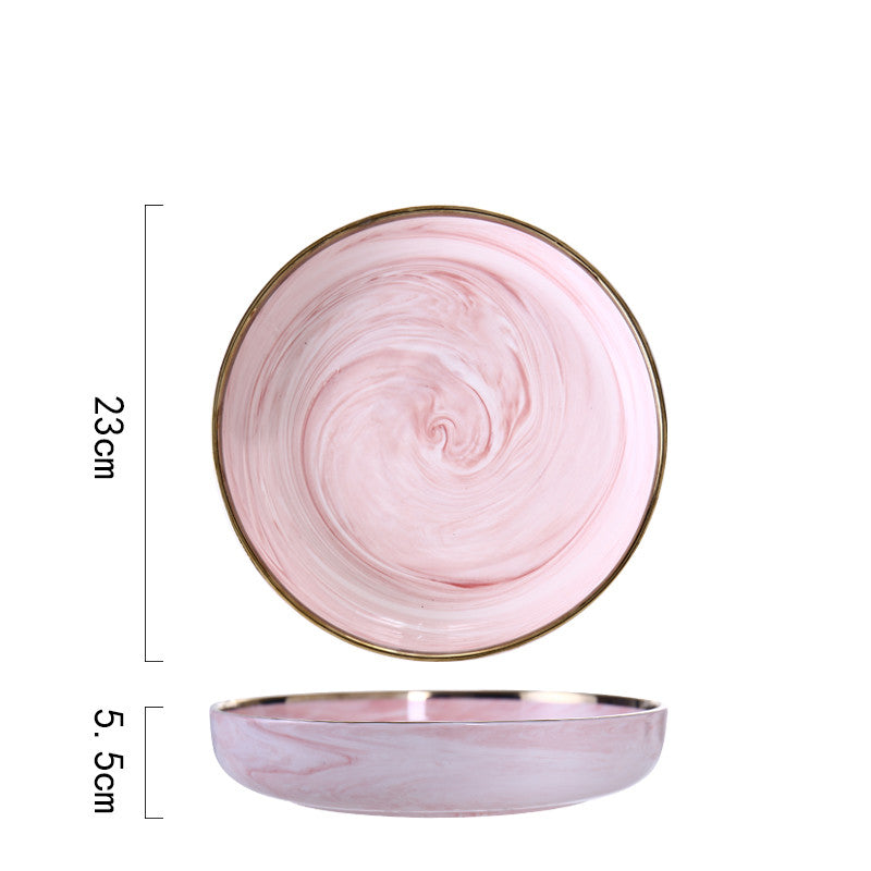 Blushing Marble Ceramic Dinnerware Set