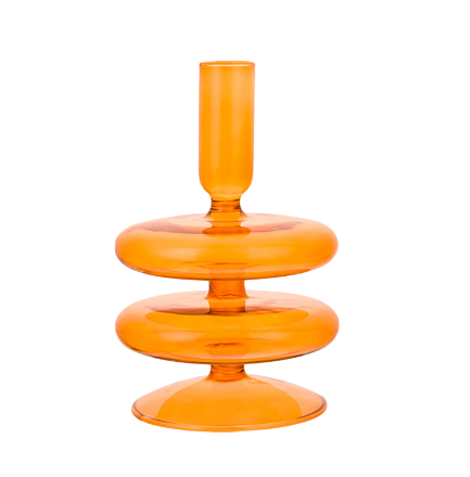 Vibrant Glow: Creative Glass Vase Candle Holder