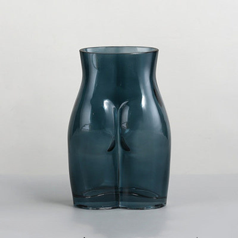 Glass Bum-Shaped Vase