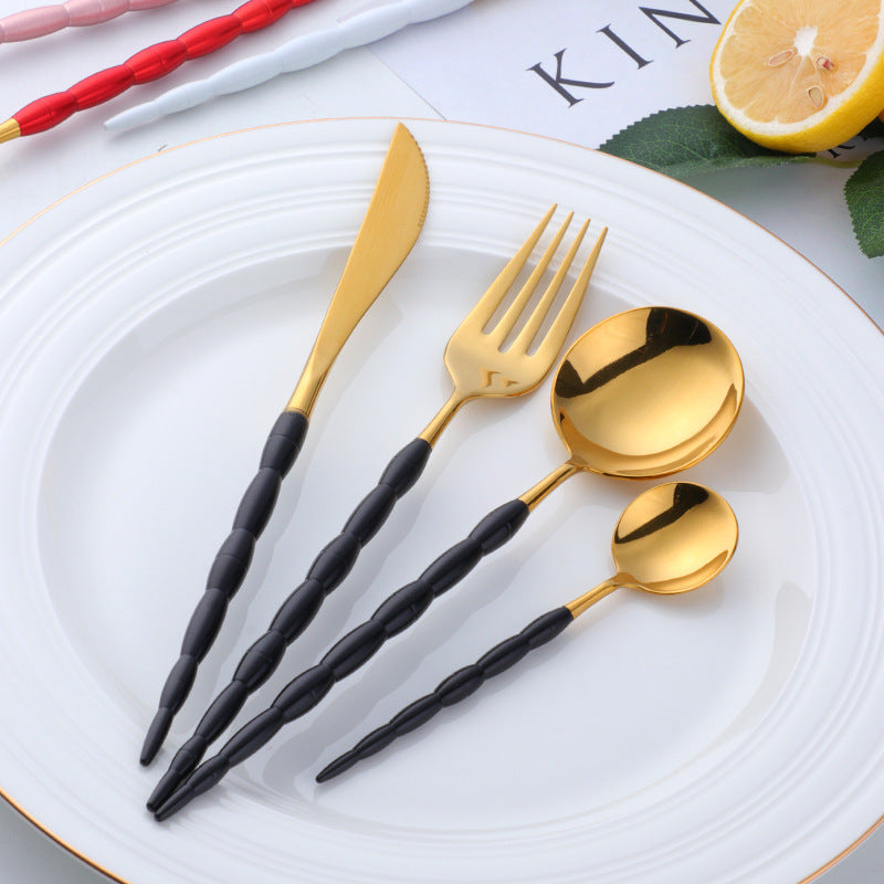 Gilded Rainbow: Gold-Coloured Stainless Steel Cutlery