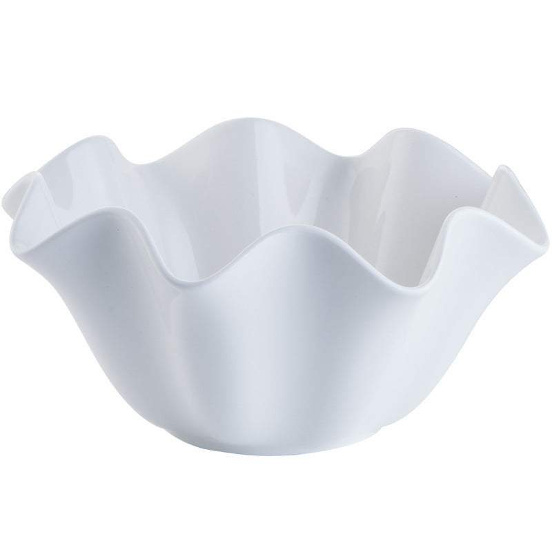 Artisan Elegance: Irregular Shaped White Ceramic Bowl