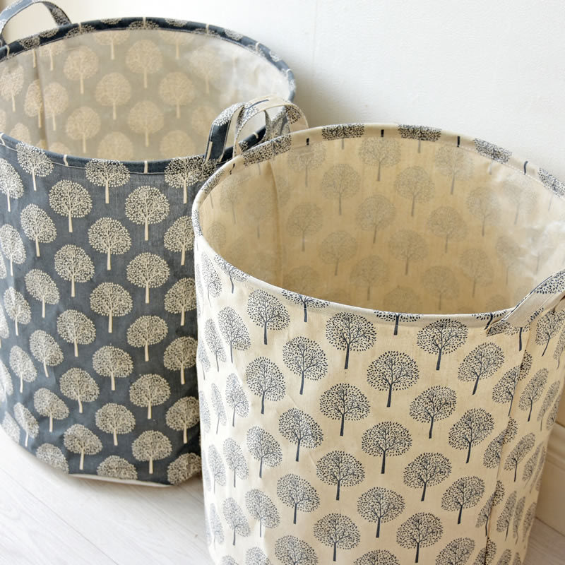 Forest Folds: Waterproof Tree-Themed Laundry Basket